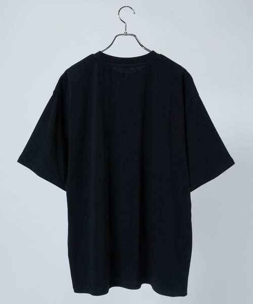 room.13半袖Tシャツ 黒 JOHN'S CLOSET tシャツ 「13」和柄ネコ刺繍 半袖Tシャツ メンズ