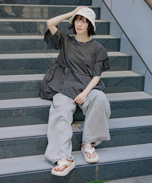 LAKOLE（ラコレ） チュニック ピグメント切替チュニック / 574690