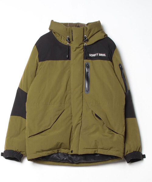 Schott ショット ダウンジャケット ブラック オリーブ schott（ショット）の「Schott/ショット/SNORKEL DOWN PARKA
