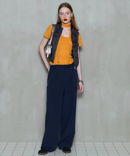 MAISON SPECIAL（メゾンスペシャル） スラックス パンツ Pinstripe