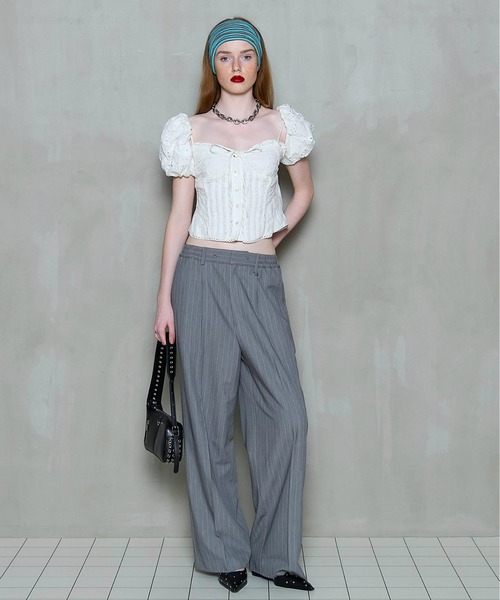 MAISON SPECIAL（メゾンスペシャル） スラックス パンツ Pinstripe