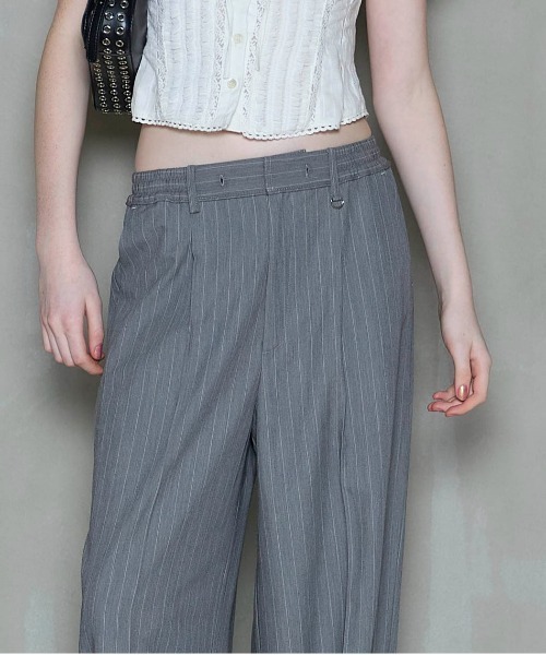 MAISON SPECIAL（メゾンスペシャル） スラックス パンツ Pinstripe