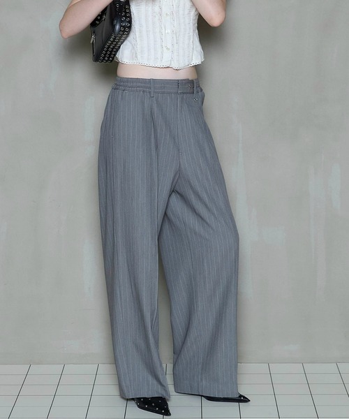 MAISON SPECIAL（メゾンスペシャル） スラックス パンツ Pinstripe