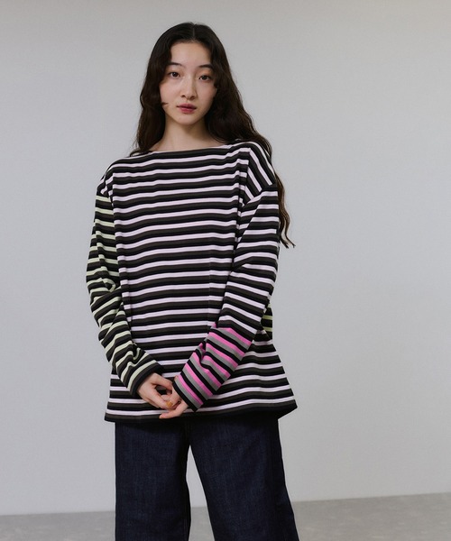 G.F.G.S. for ADAM ET ROPE'別注ボートネックボーダー* ADAM ET ROPE' tシャツ 「G.F.G.S. for ROPE'」別注ボートネック