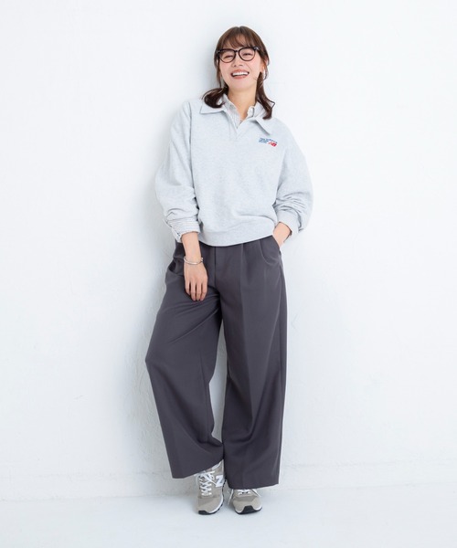 「New Balance」 ローカットスニーカー 24.5cm グレー レディース