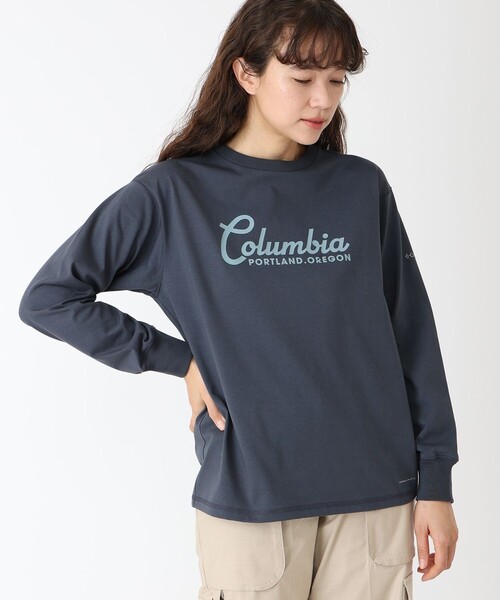 tシャツ Columbia／ウィメンズ チャールズドライブ ロングスリーブクルー／コロンビア／吸水・速乾／UVカット／ロンT／長袖Tシャツ レディース