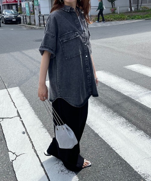 「210nouve」 半袖シャツ FREE ブルー レディース_画像2