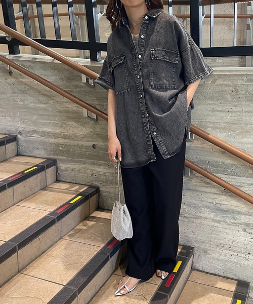 「210nouve」 半袖シャツ FREE ブルー レディース_画像4