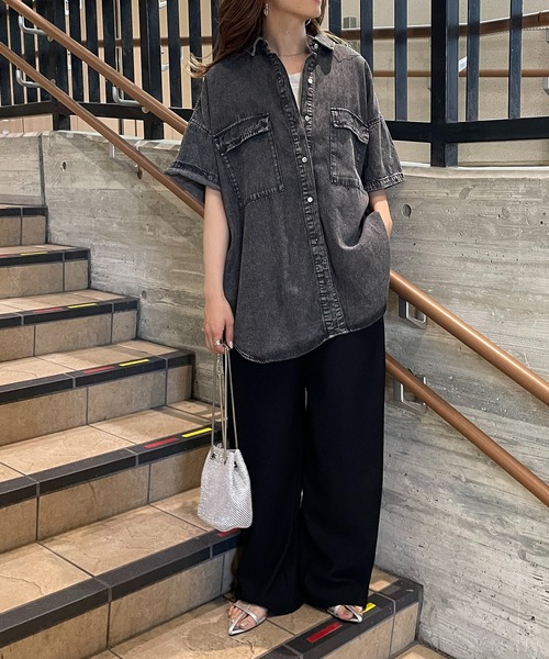 「210nouve」 半袖シャツ FREE ブルー レディース_画像5