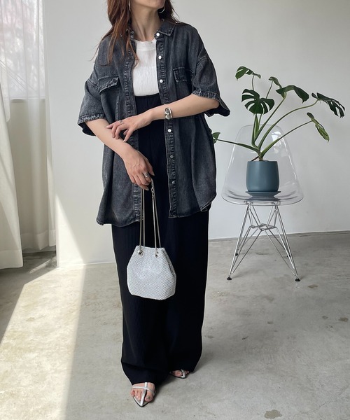 「210nouve」 半袖シャツ FREE ブルー レディース_画像8