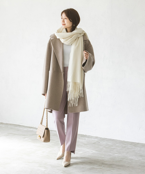 【未使用】ノーブル　カシミヤストール　ベージュ NOBLE（ノーブル） ストール 「追加2」ORIGINALカシミヤストール