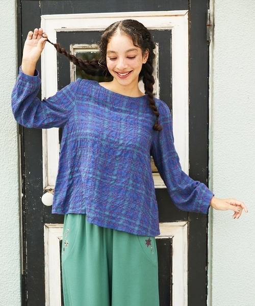 Jocomomola（ホコモモラ） ブラウス シャツ Mapa チェックブラウス