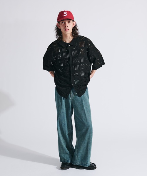 「WETTEMPT」 半袖ニット MEDIUM ピンク メンズ_画像6