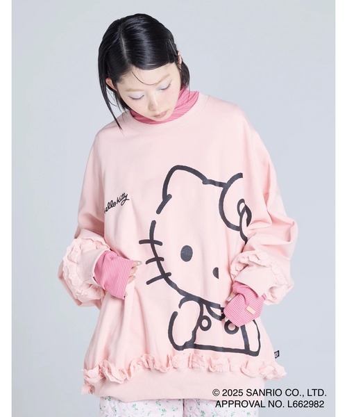 トレーナー+スウェット HELLO KITTY xlittle sunny bite sweat top セール】HELLO KITTY x little sunny bite / sweat top（スウェット