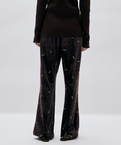 AIC. パンツ 刺繍ベロアイージーパンツ レディース : ZOZOTOWN Yahoo