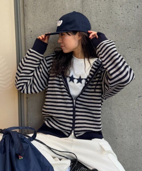 「CIAOPANIC TYPY」 ニットカーディガン LARGE ブルー メンズ_画像3