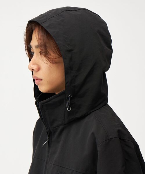 B595新品トミーヒルフィガー 防風 撥水 スタンドカラー ジャケット(S)黒 TOMMY HILFIGER（トミー・ヒルフィガー） ブルゾン アウター