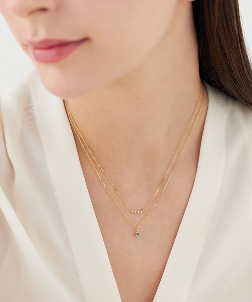 4℃（ヨンドシー） ネックレス 「11月誕生石」シルバー ブルー