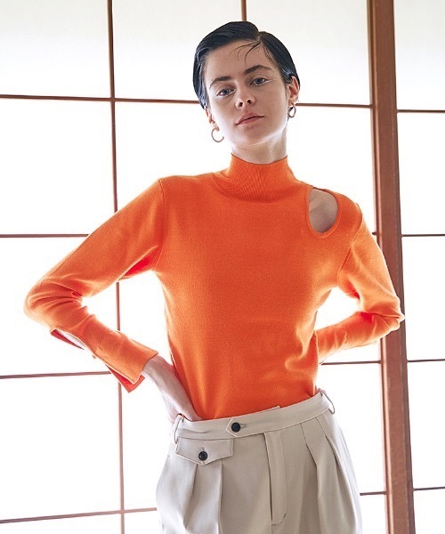 「EMMA LIMBER」 長袖ニット FREE オレンジ レディース_画像6