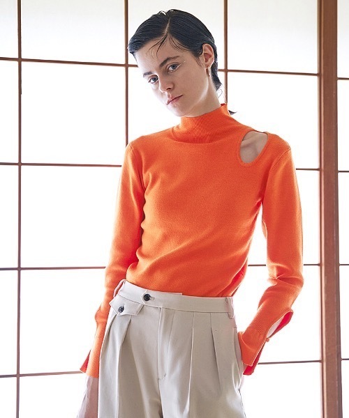「EMMA LIMBER」 長袖ニット FREE オレンジ レディース_画像7