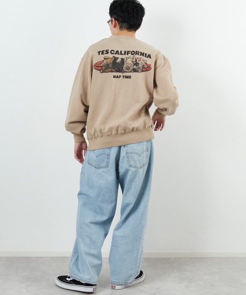 NAPTIME プリント スウェット naptime プルオーバースウェット プルオーバーSWEAT-WHITE - Naptime