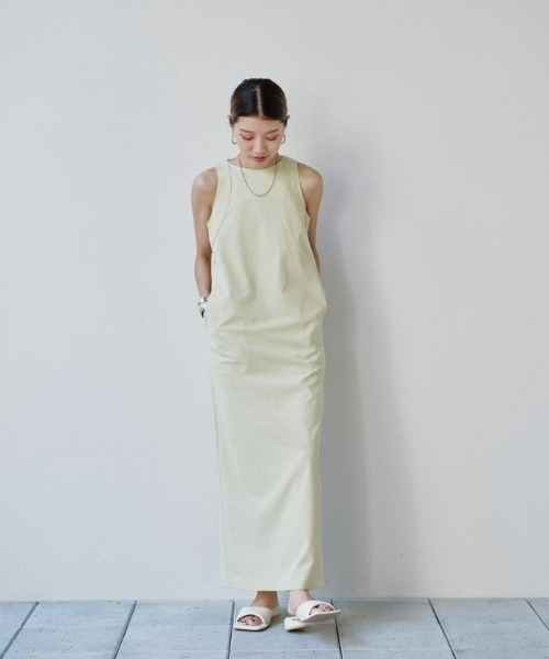 「TODAYFUL」 ノースリーブワンピース 38inch ライトグリーン レディース_画像2
