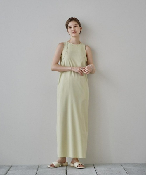 「TODAYFUL」 ノースリーブワンピース 38inch ライトグリーン レディース_画像4