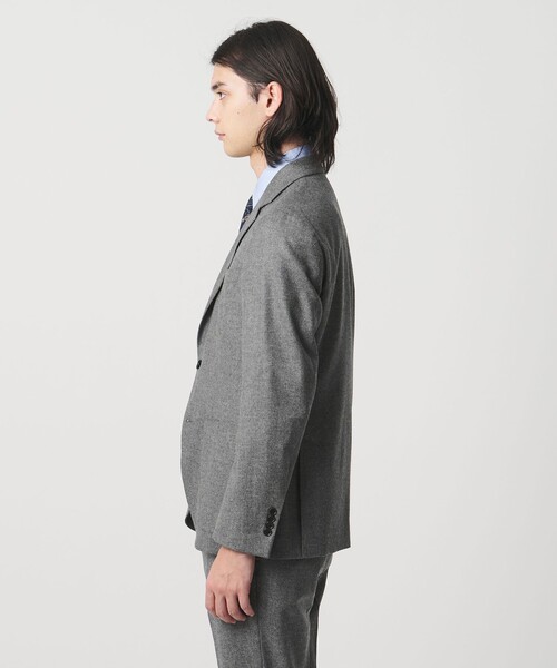 UNITED ARROWS フランネルウール　テーラードジャケット フランネル ハウンドトゥース シングル2ボタン テーラードジャケット