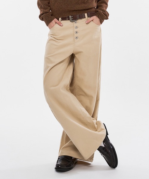 WISH FOR EVER（ウィッシュフォーエバー） パンツ BUTTON CORDUROY