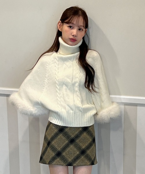 by muni:r タートルネック ニット セーター 「着用動画あり・3色展開