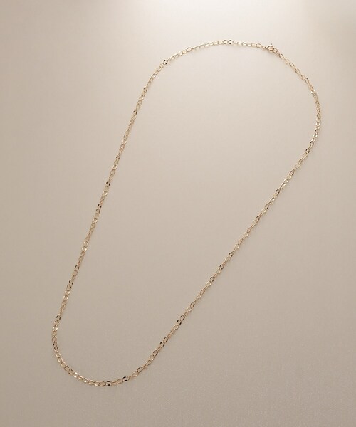 ネックレス K10シースルーフラット ネックレス（60cm） レディースの画像