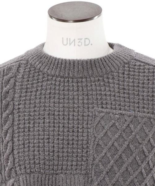 UN3D.（アンスリード） ニット セーター 「UN3D./アンスリード」CABLE