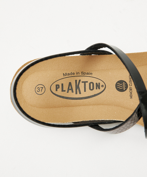 「PLAKTON」 フラットサンダル 38 ブラック レディース_画像9