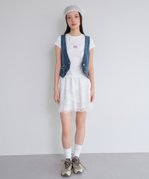 「FCMM」 半袖Tシャツ SMALL ホワイト レディース_画像4