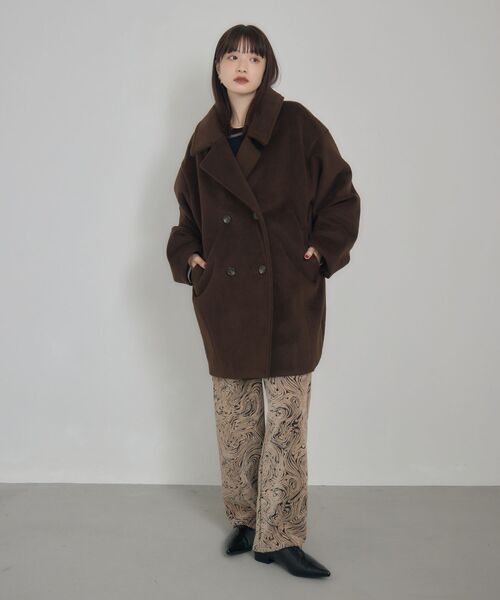 kivi（キヴィ） コート アウター シャギーコクーンコート レディース