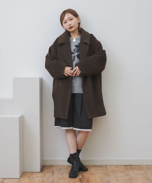 kivi（キヴィ） コート アウター シャギーコクーンコート レディース