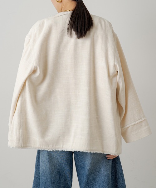 Loungedress（ラウンジドレス） ツイードジャケット FREE ホワイト