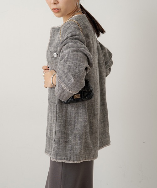 Loungedress（ラウンジドレス） ツイードジャケット FREE ホワイト