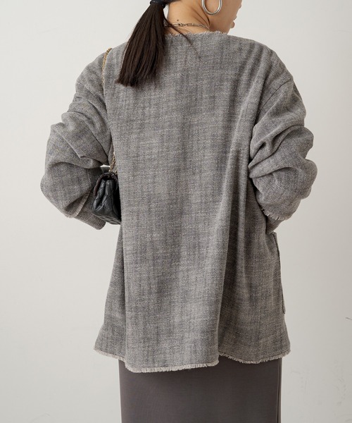 Loungedress（ラウンジドレス） ツイードジャケット FREE ホワイト