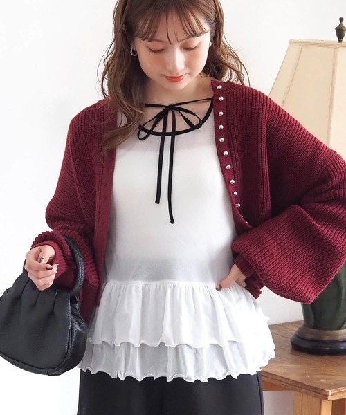 tiptop（ティップトップ） tシャツ 前後2wayシアードット裾ティアード
