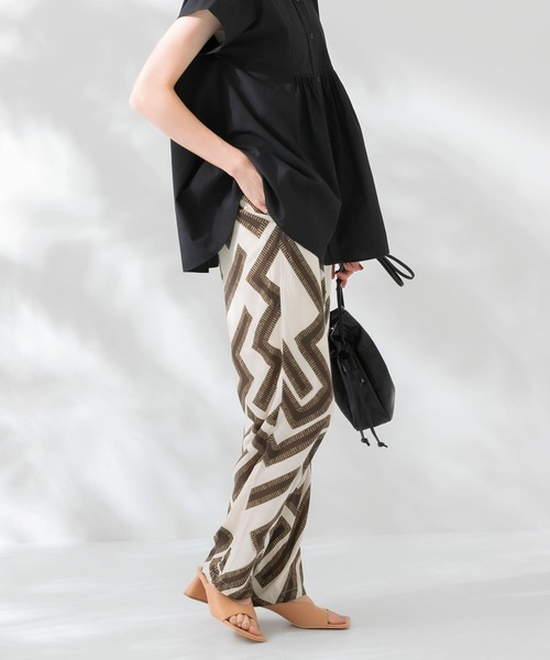 「KBF」 イージーパンツ ONE グリーン系その他 レディース_画像3