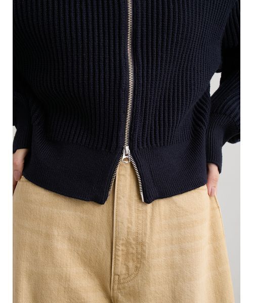 MIESROHE ニットカーディガン MIESROHE（ミースロエ） カーディガン ウール2WAYカシュクール