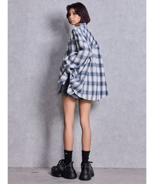 GYDA（ジェイダ） ブラウス シャツ bijouチェックシャツ レディース