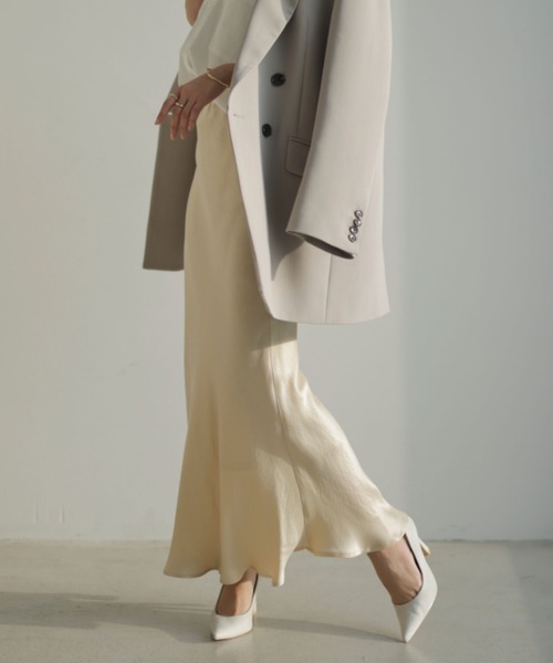 「anuans」 スカート MEDIUM グレー×ピンク レディース_画像6