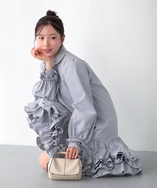 Fit more（フィットモア） パーティードレス シャツワンピース 裾