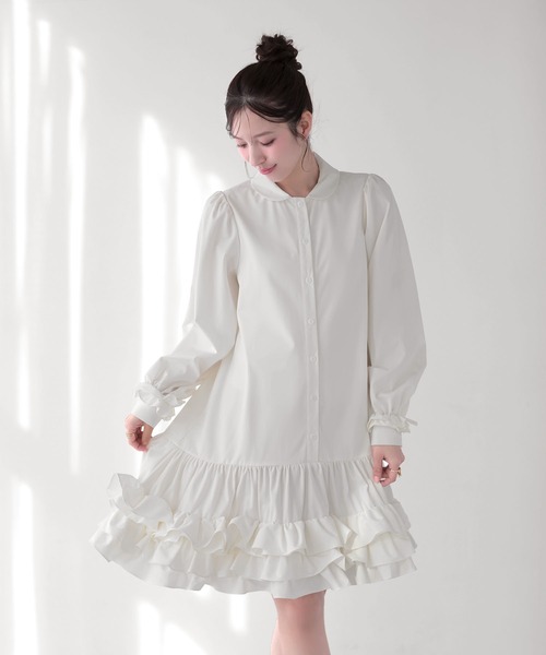 Fit more（フィットモア） パーティードレス シャツワンピース 裾