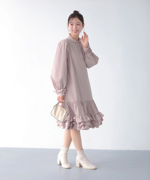 Fit more（フィットモア） パーティードレス シャツワンピース 裾