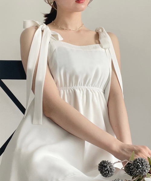 「junoah」 ノースリーブワンピース MEDIUM イエロー レディース_画像6