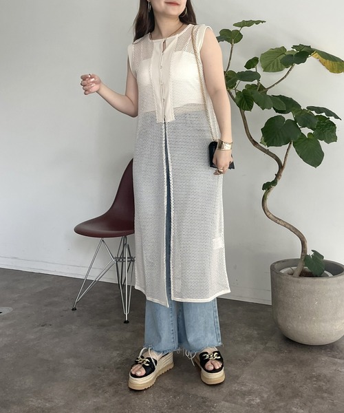 「prose verse」 ノースリーブワンピース MEDIUM ブラック レディース_画像4