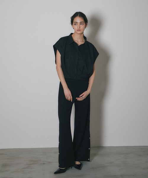 ARVELLIA ブラウス シャツ TUCKED SHORT VEST レディース : ZOZOTOWN 